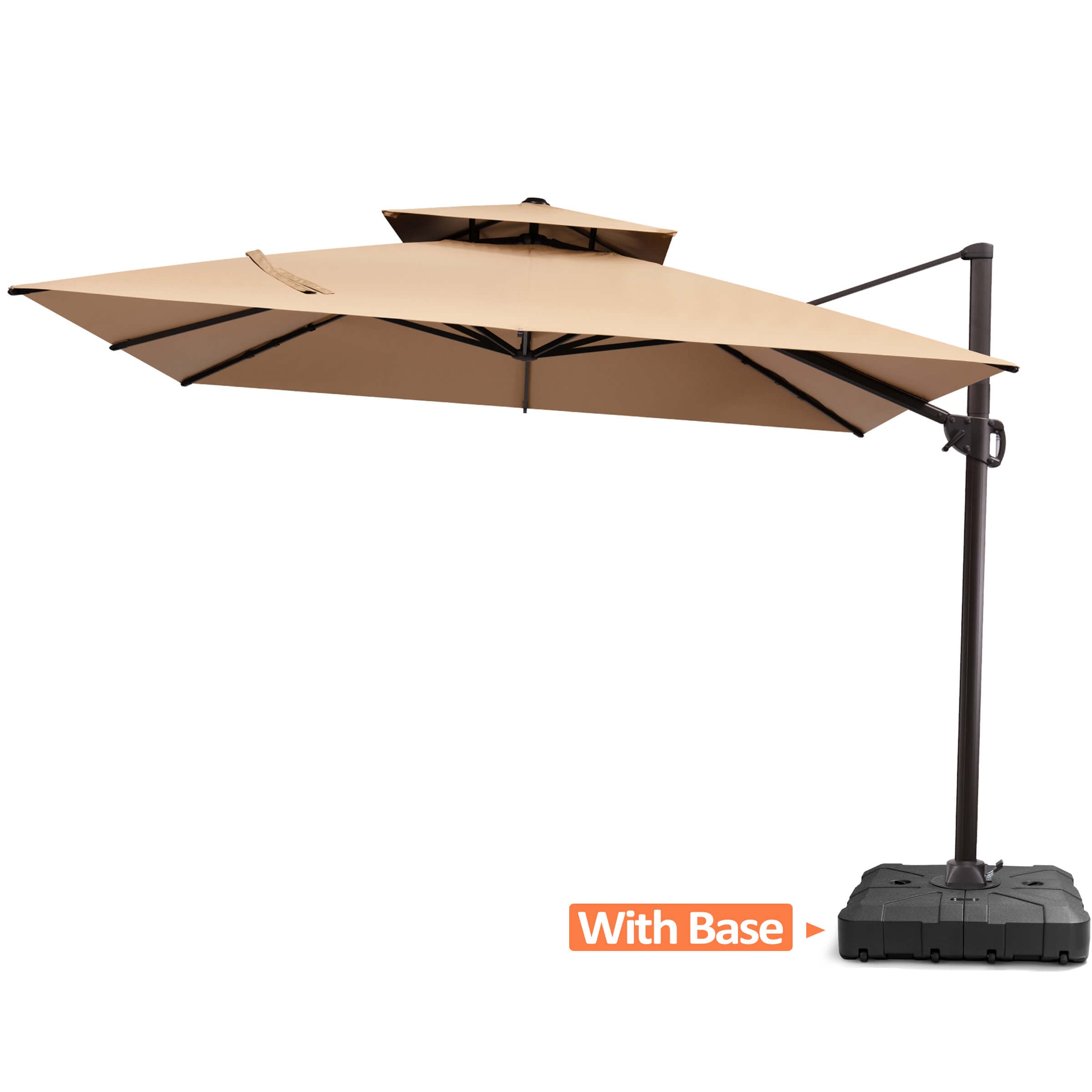 11x11 ft Aluminum Double Top Cantilever Umbrella
