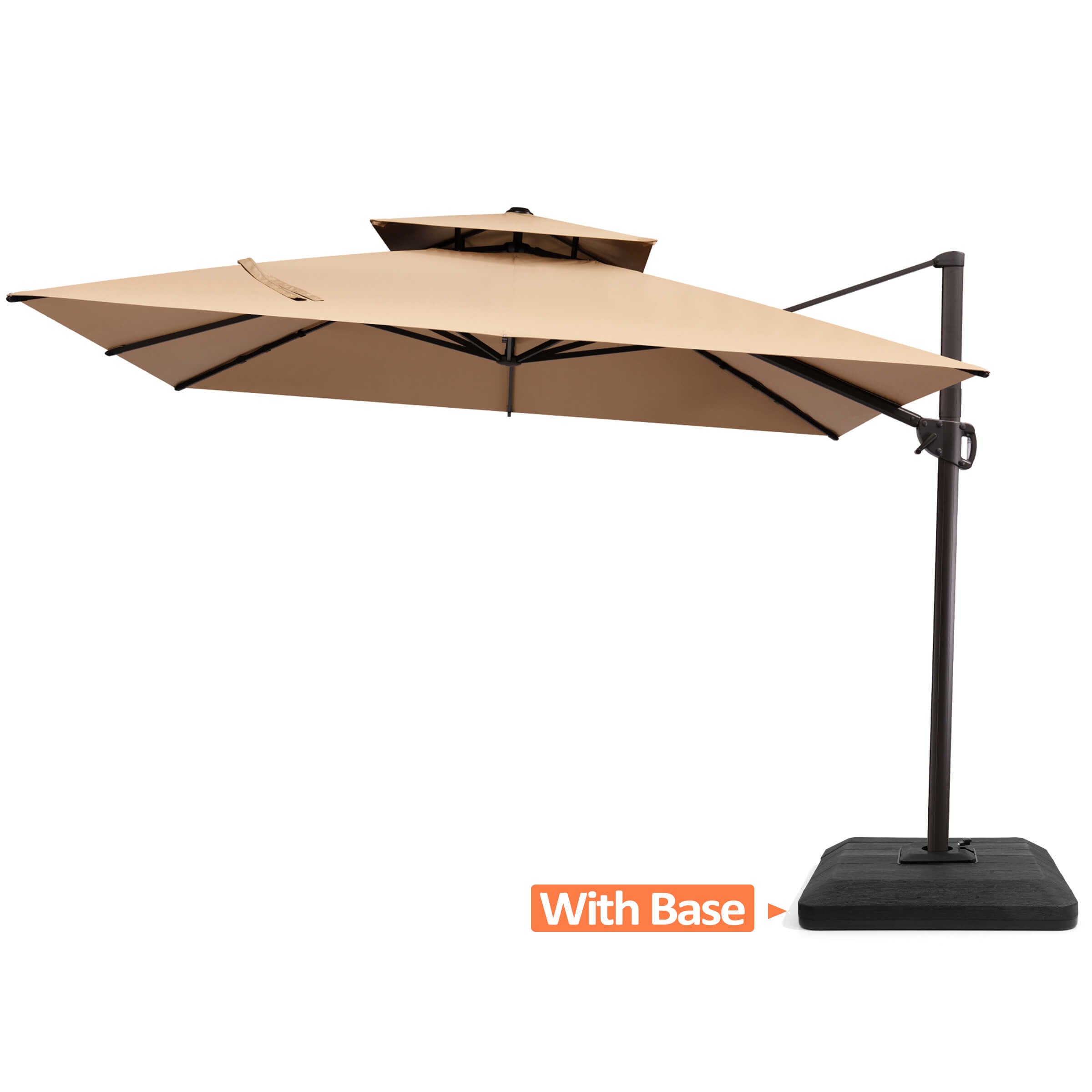 11 x 11 cantilever patio umbrella Formosa Covers 11ft Replacement Canopy Top The Double Top Patio Umbrellas stability and mobility are equally impressive 11x11 ft Square Aluminum Cantilever