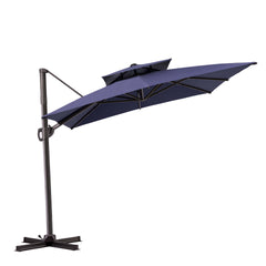 11 x 9 ft. Aluminum Double Top Cantilever Patio Umbrella with Base Options