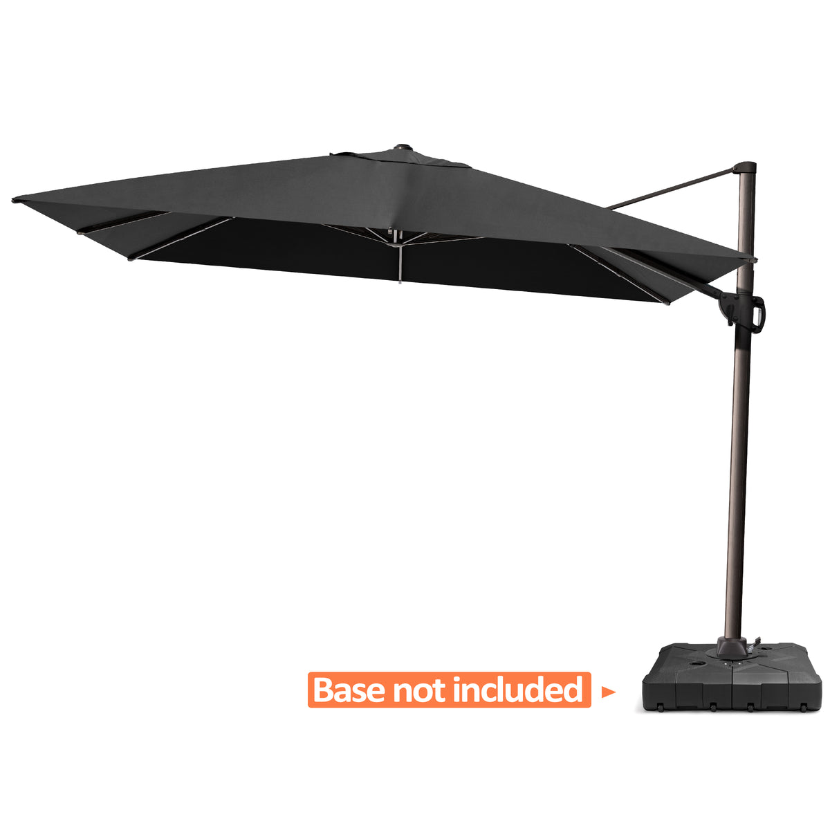 Pellebant 12x9 ft Aluminum Crank Cantilever Patio Umbrella