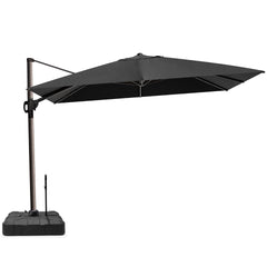 12 x 9 ft. Aluminum Cantilever Patio Umbrella with Crank and Base Options