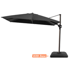 12 x 9 ft. Aluminum Cantilever Patio Umbrella with Crank and Base Options