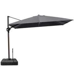 12 x 9 ft. Aluminum Cantilever Patio Umbrella with Crank and Base Options