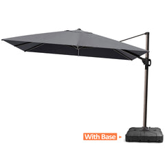 12 x 9 ft. Aluminum Cantilever Patio Umbrella with Crank and Base Options