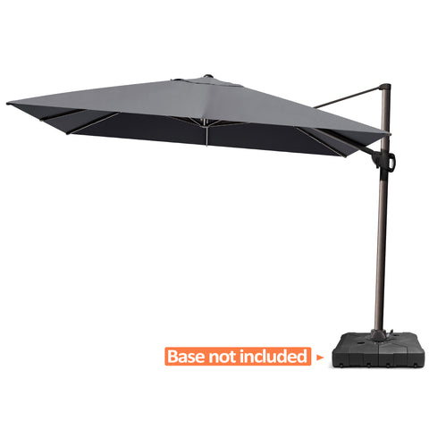 Pellebant 12x9 ft Aluminum Crank Cantilever Patio Umbrella