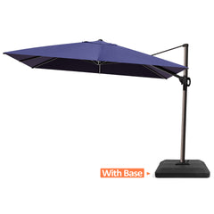 12 x 9 ft. Aluminum Cantilever Patio Umbrella with Crank and Base Options