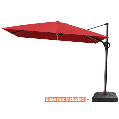 Pellebant 12x9 ft Aluminum Crank Cantilever Patio Umbrella
