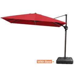 12 x 9 ft. Aluminum Cantilever Patio Umbrella with Crank and Base Options