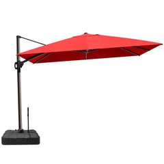 12 x 9 ft. Aluminum Cantilever Patio Umbrella with Crank and Base Options