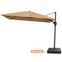 12 x 9 ft. Aluminum Cantilever Patio Umbrella with Crank and Base Options