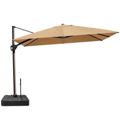 12 x 9 ft. Aluminum Cantilever Patio Umbrella with Crank and Base Options