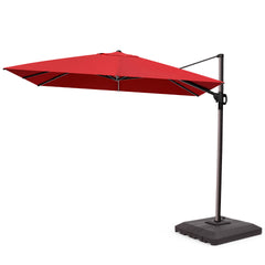12 x 9 ft. Aluminum Cantilever Patio Umbrella with Crank and Base Options
