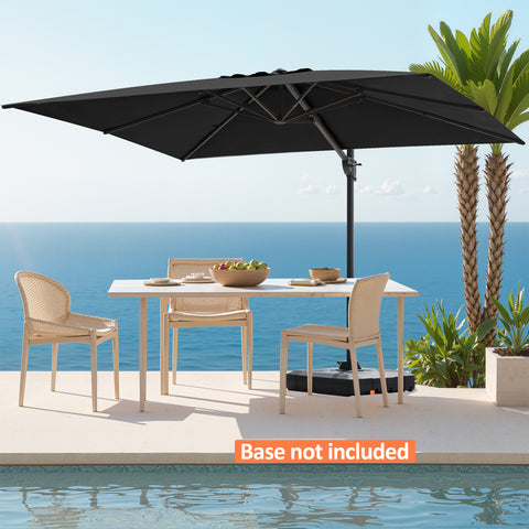 Pellebant 11x9 ft Aluminum Crank Cantilever Patio Umbrella