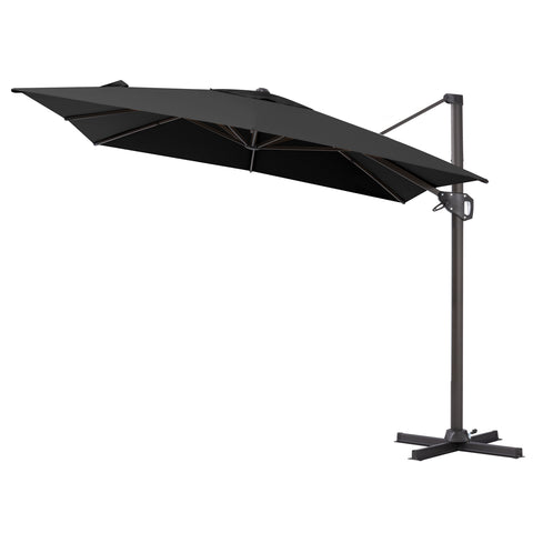 Pellebant 11x9 ft Aluminum Crank Cantilever Patio Umbrella