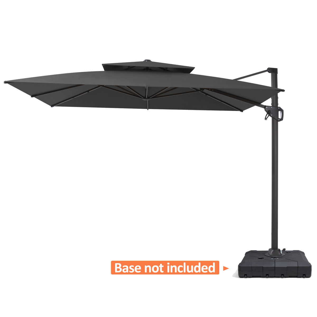 Pellebant 10x10 ft. Aluminum Double Top Cantilever Patio Umbrella