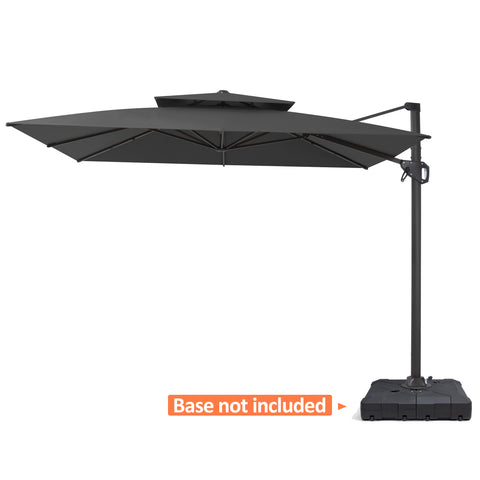 Pellebant 10x10 ft. Aluminum Double Top Cantilever Patio Umbrella