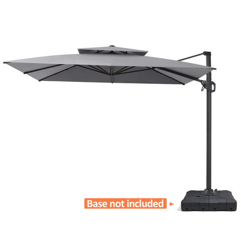Pellebant 10x10 ft. Aluminum Double Top Cantilever Patio Umbrella