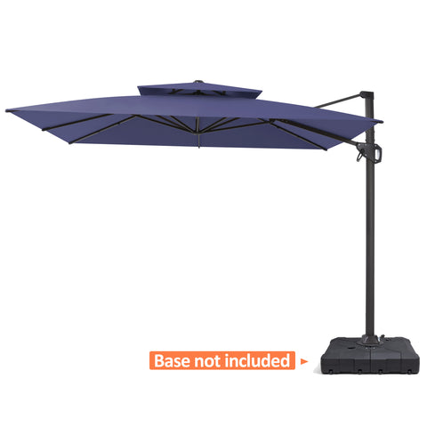Pellebant 10x10 ft. Aluminum Double Top Cantilever Patio Umbrella