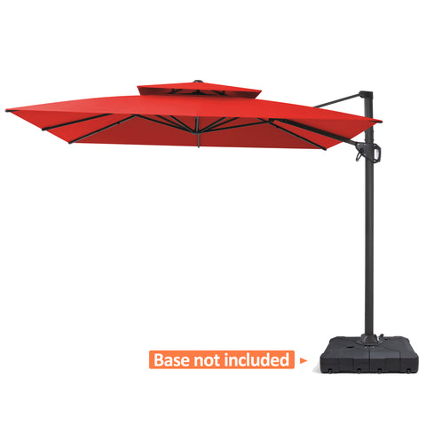 Pellebant 10x10 ft. Aluminum Double Top Cantilever Patio Umbrella