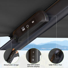 13 x 10 ft. Aluminum Double Top Cantilever Patio Umbrella with LED Strip Lights and Base Options
