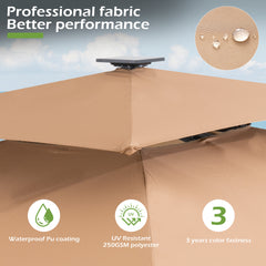 11 x 11 ft. Aluminum Double Top Cantilever Patio Umbrella with LED Strip Lights and Base Options