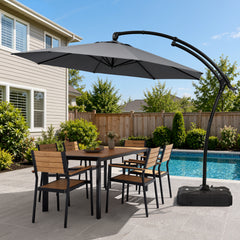 11 ft Aluminum Cantilever Patio Umbrella (Base Options)