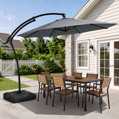 11 ft Aluminum Cantilever Patio Umbrella (Base Options)