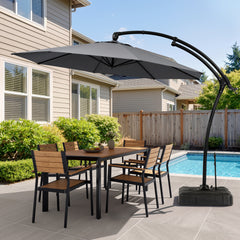 11 ft Aluminum Cantilever Patio Umbrella (Base Options)