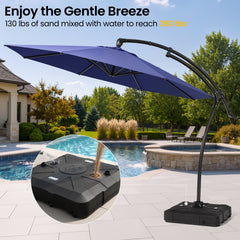11 ft Aluminum Cantilever Patio Umbrella (Base Options)