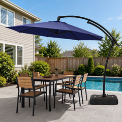 11 ft Aluminum Cantilever Patio Umbrella (Base Options)