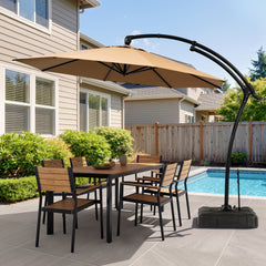 11 ft Aluminum Cantilever Patio Umbrella (Base Options)