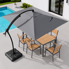 11x9ft Aluminum Cantilever Patio Umbrella (Base Options)