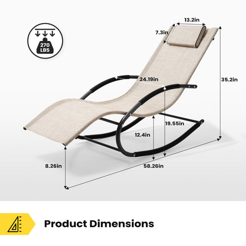 Pellebant Outdoor Adjustable Chaise Lounge Chair Set of 2