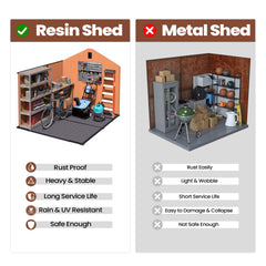 Heavy-Duty Outdoor Storage Shed with Floor and Window