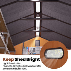 Heavy-Duty Outdoor Storage Shed with Floor and Window