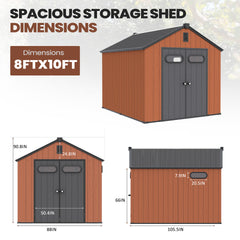 Heavy-Duty Outdoor Storage Shed with Floor and Window