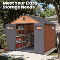 Heavy-Duty Outdoor Storage Shed with Floor and Window