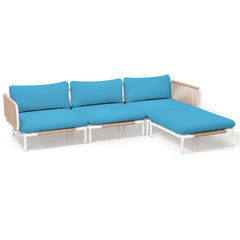 Modular Outdoor Sectional Sofa Conversation Set with Cushions