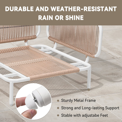 Modular Outdoor Sectional Sofa Conversation Set with Cushions