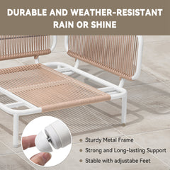 Modular Outdoor Sectional Sofa Conversation Set with Cushions