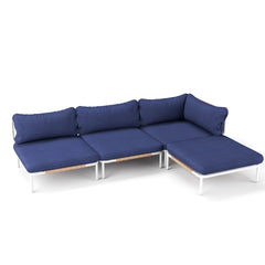 Modular Outdoor Sectional Sofa Conversation Set with Cushions