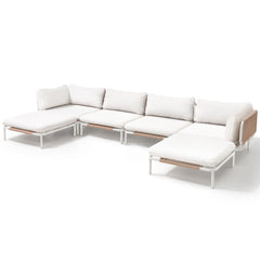 Modular Outdoor Sectional Sofa Conversation Set with Cushions