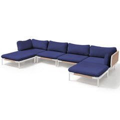 Modular Outdoor Sectional Sofa Conversation Set with Cushions