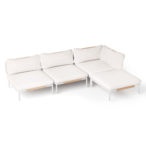Modular Outdoor Sectional Sofa Conversation Set with Cushions