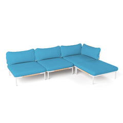 Modular Outdoor Sectional Sofa Conversation Set with Cushions