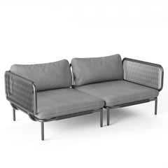 Modular Outdoor Sectional Sofa Conversation Set with Cushions