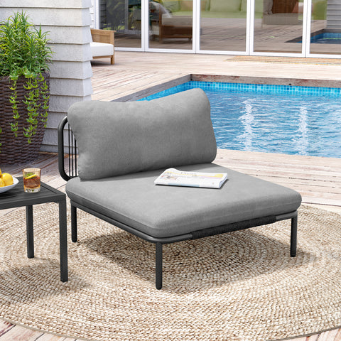 Pellebant Outdoor Sectional Sofa with Cushions, Modular Patio Conversation Set