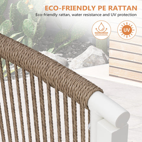 Pellebant Aluminum Outdoor Curved Sectional Sofa 2-Seater