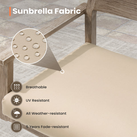 Pellebant 28.7 in. H Aluminum Swivel Outdoor Bar Stools Set of 2 with Sunbrella Cushions