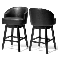 30.3" Swivel Faux Leather Counter Stool Set of 2